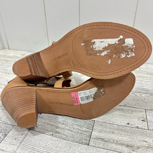 Lucky brand ressia healed sandals leather upper size 9.5 M - Picture 8 of 10